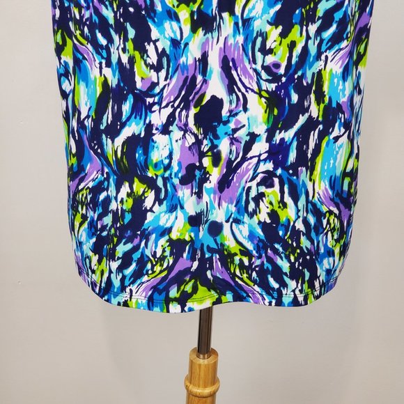 Liz & Me Colorful Fun Short Sleeve Pullover Stretchy Top Size 1X (18/20W) - Picture 8 of 12